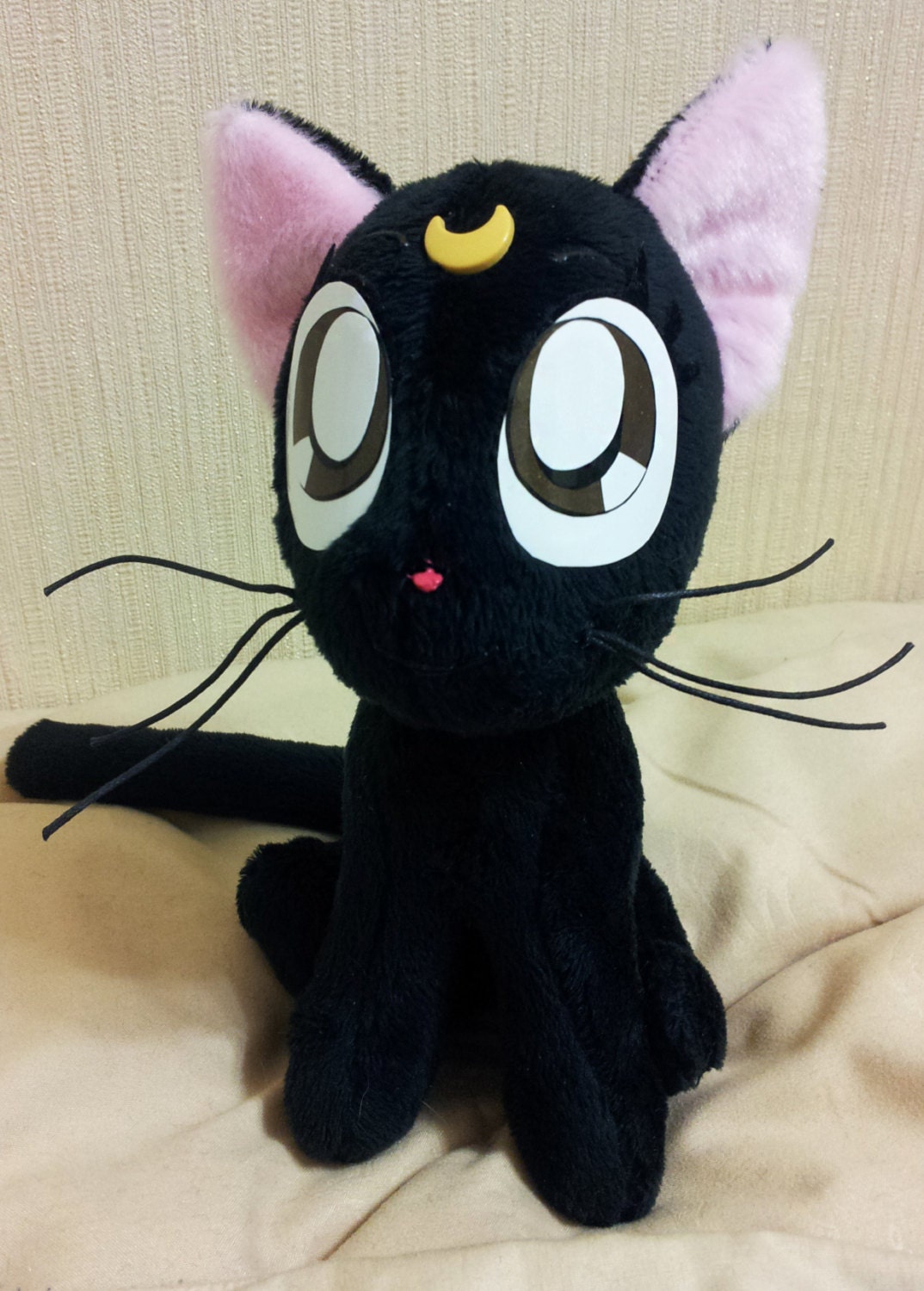 Sailor Moon Sailormoon inspired black cat sitting by Renchanshop