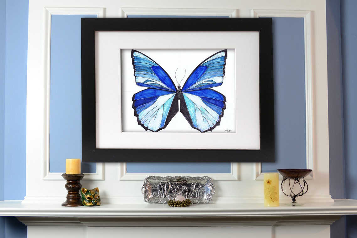 Original Mechanical Butterfly Concept Drawing by Zendustria