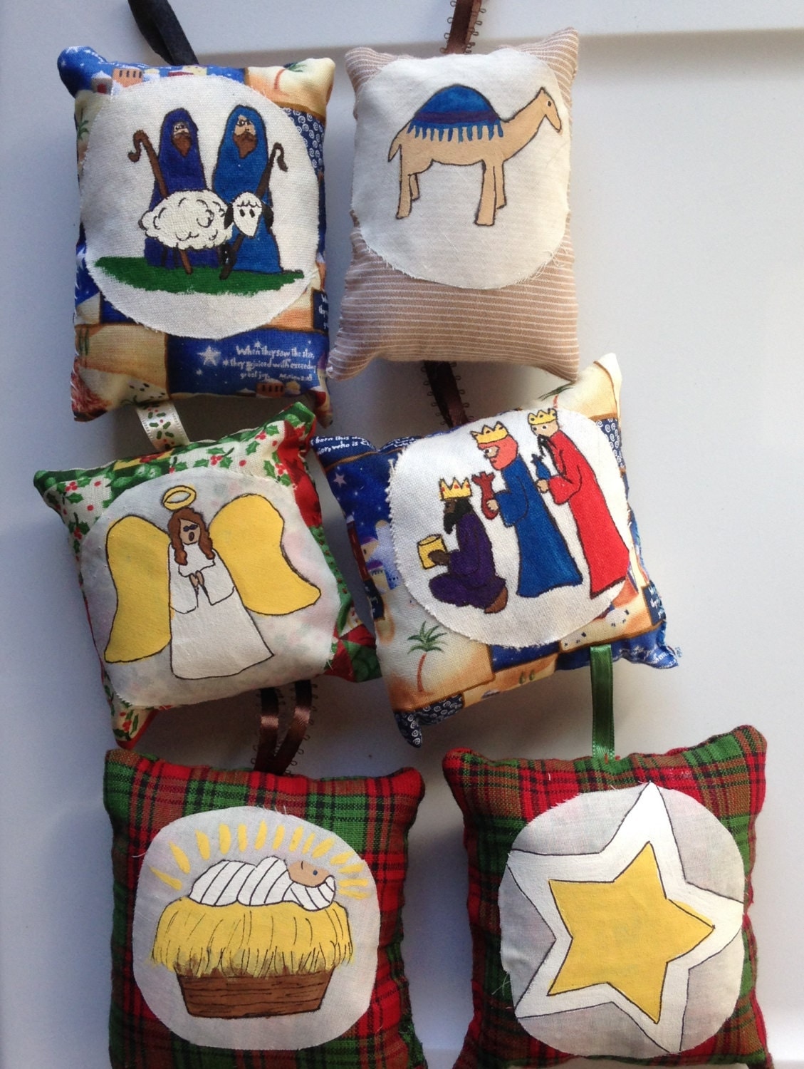 Clearance Nativity Christmas Ornaments 6 by HollyAndHerHobbies