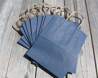 20 Pack Navy Blue Kraft Gift Bags/Wedding Welcome Bags