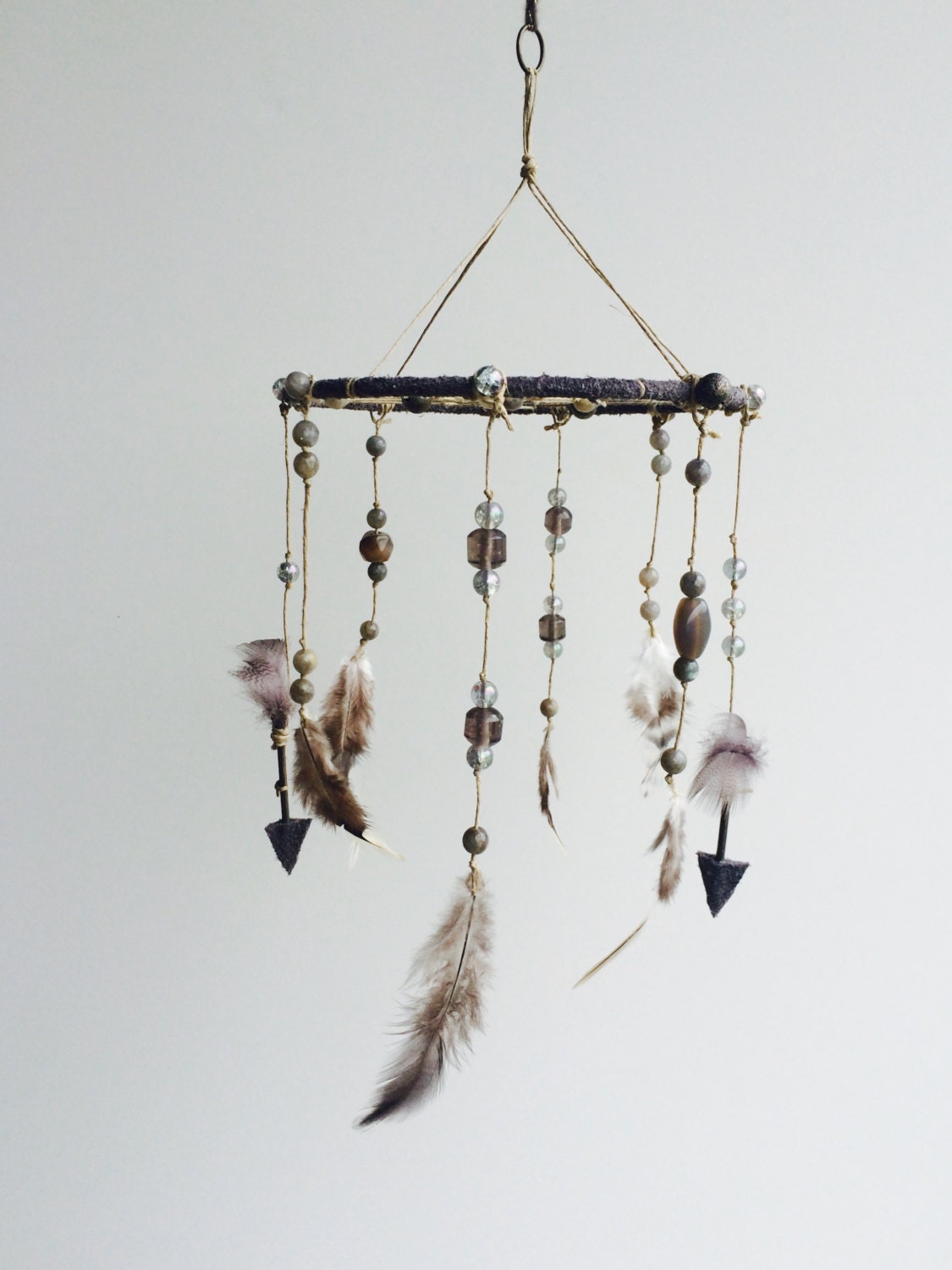 Dream Catcher Mobile / Feather Arrow Dreamcatcher / Baby