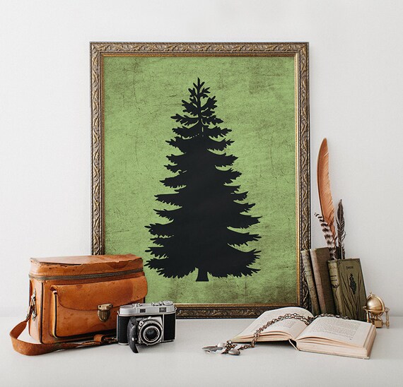 Items similar to Pine Tree Printable 8x10 Instant Download Cabin Decor ...