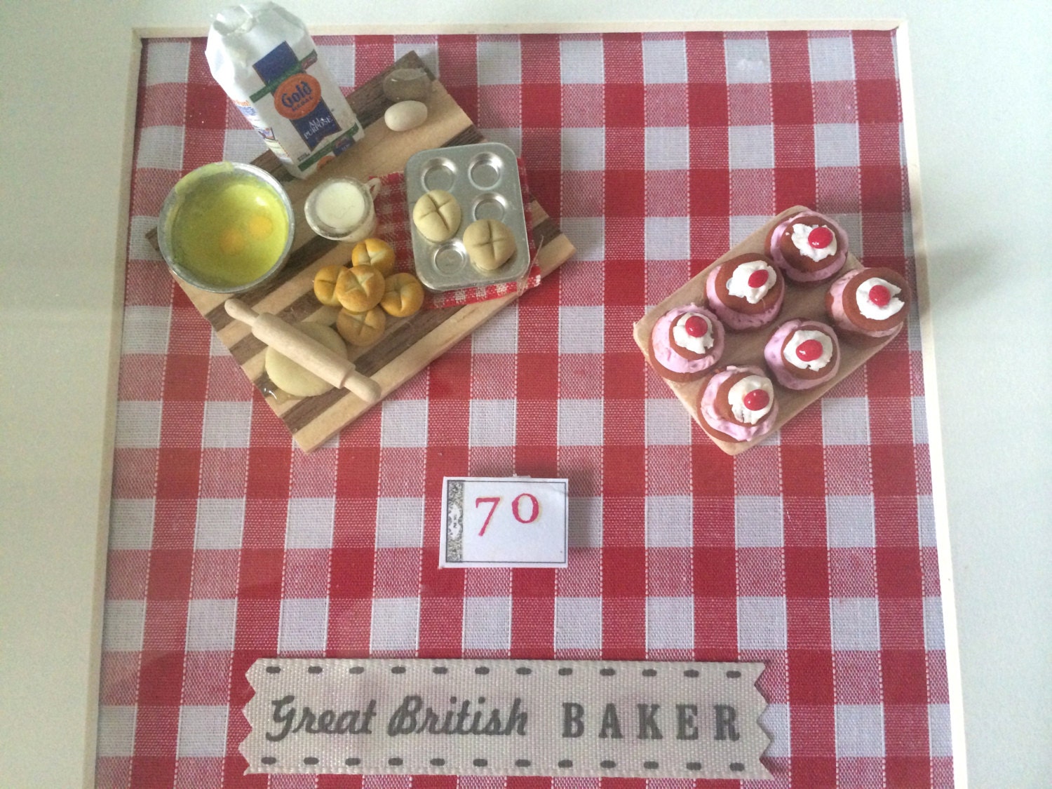 Baking art 3D wall art Baking gift baking by miniARTuresbyJulie