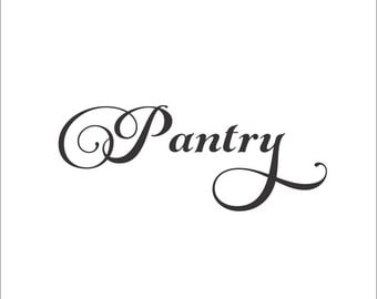 Pantry Decal Pantry Wall Decal Pantry Label Kitchen Wall Decal Pantry Door Decal Pantry Vinyl Decal Kitchen Vinyl Decal
