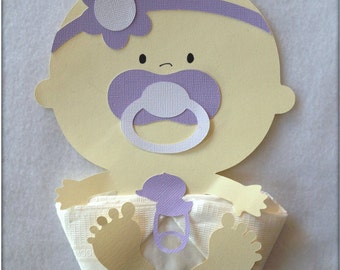 Baby Girl Lavender Baby Headband Baby Shower Napkins Baby Shower Decor Baby Shower Favors