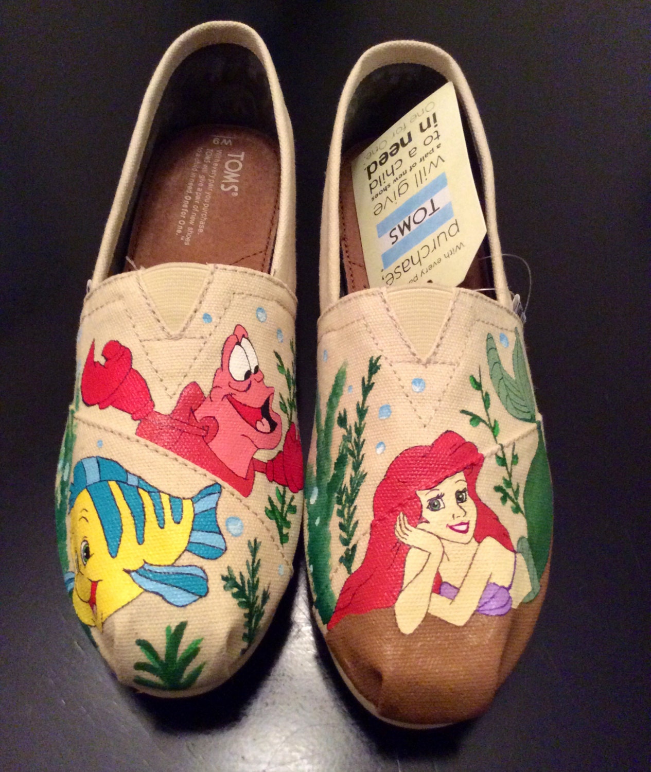 TOMS Women's Mermaid Canvas Slip-On Shoes by CustomShoesbySabrina