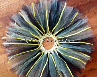 Black & Yellow Little Girl's Handmade Tutu Skirt #020