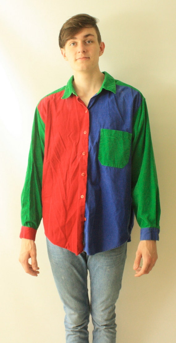 80s colorblock shirt