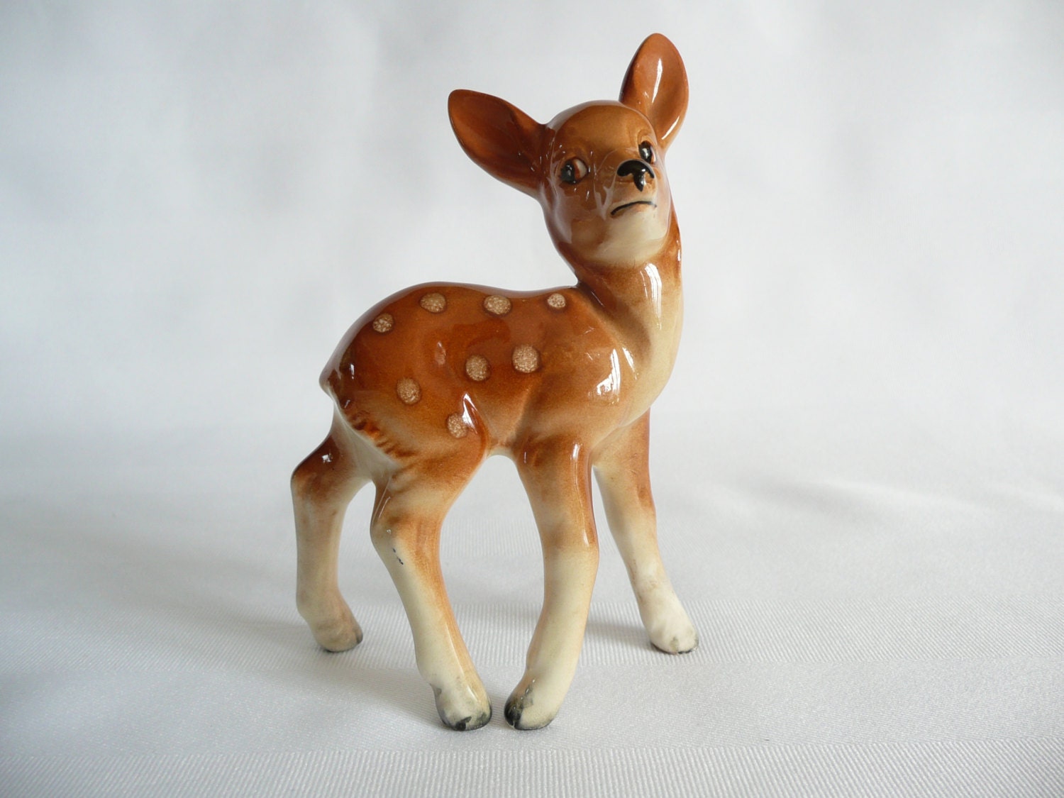 Porcelain Deer Fawn Figurine Made in Japan