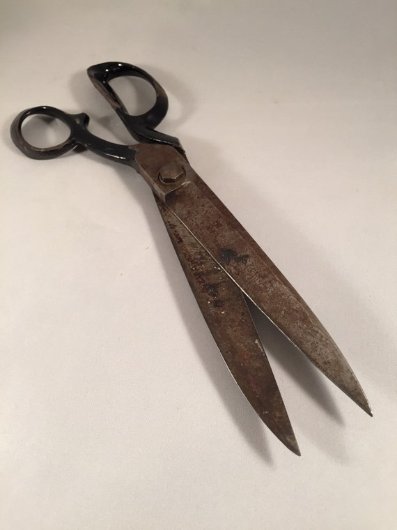 12 1/2 Long Large Antique Scissors by VintageBleue on Etsy