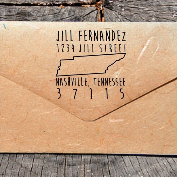 Tennessee Address Stamp Custom Tennessee Address Stamp