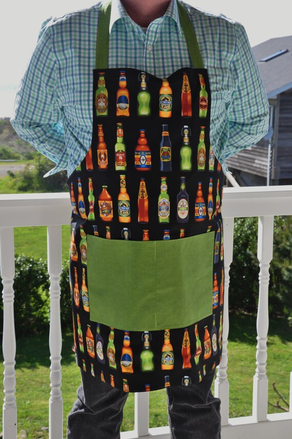 Guy Apron Men's Apron Reversible Apron Unique by MooKieBmakes