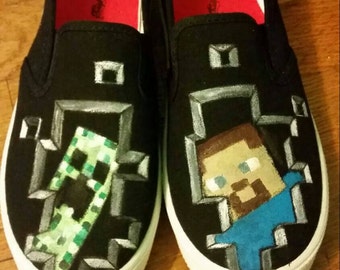 Minecraft shoes | Etsy