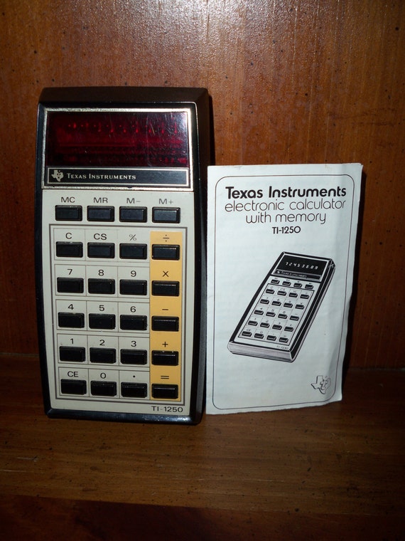 Vintage 1975 Texas Instruments TI 1250 LED by