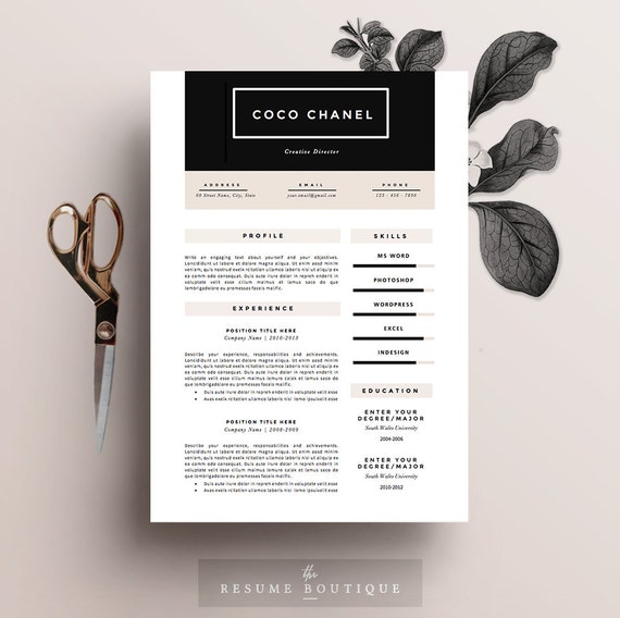 resume template 5 page pack cv template cover letter for