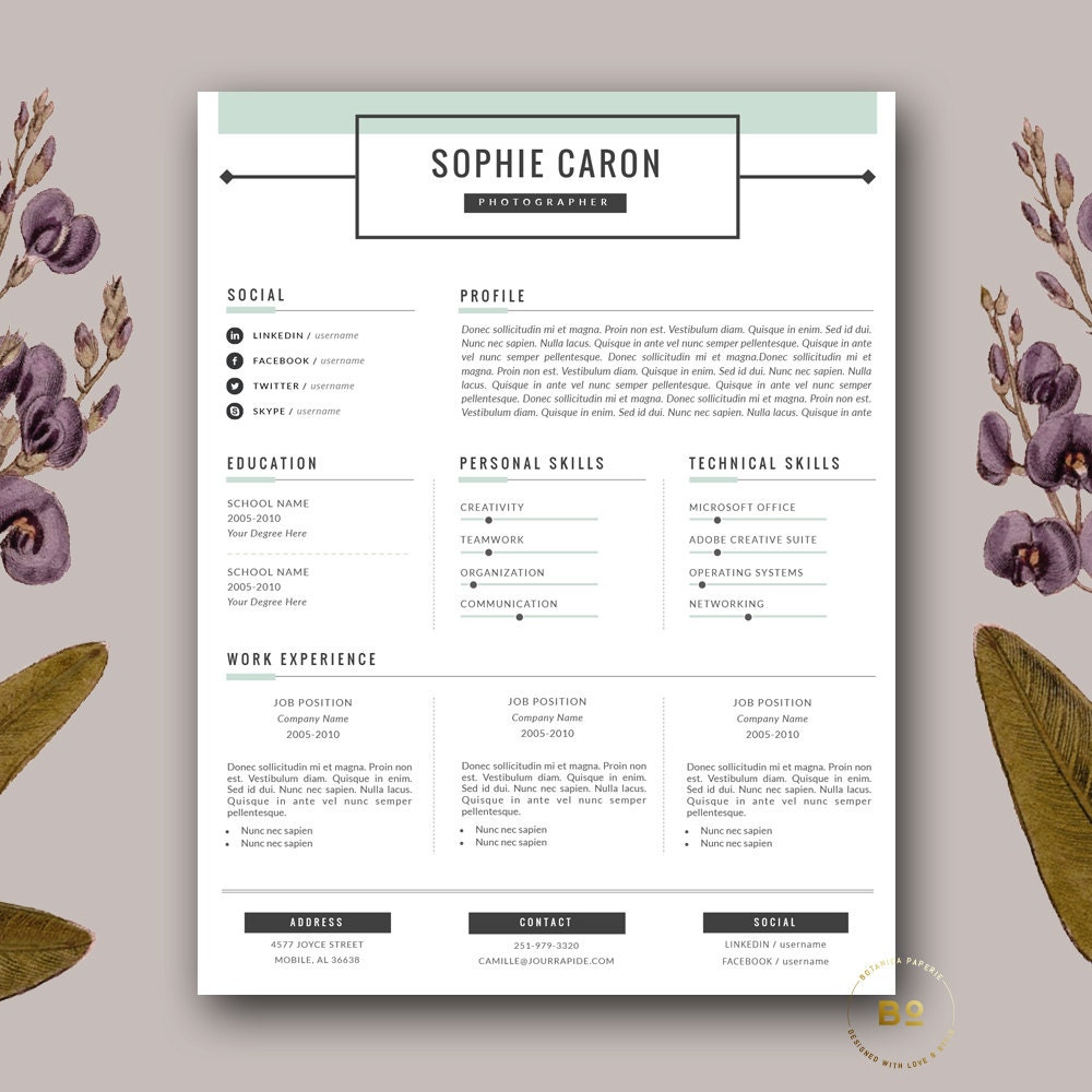2 page resume templates free download