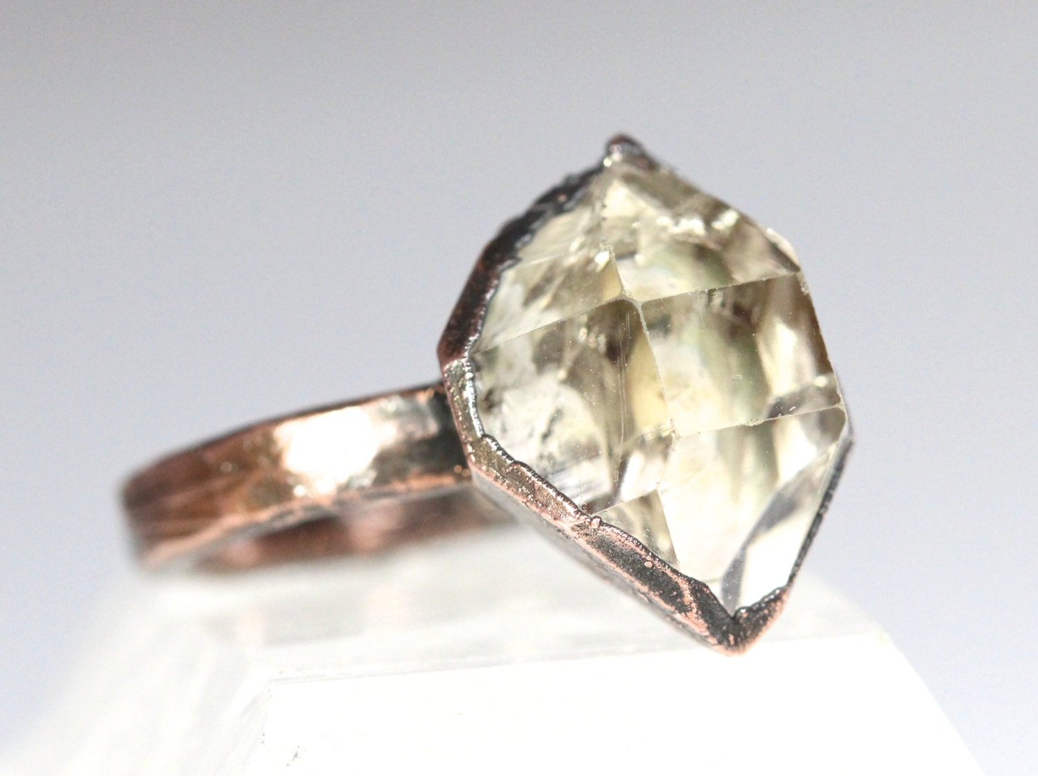 Raw Crystal Ring Quartz Crystal Ring Healing Crystal Mineral