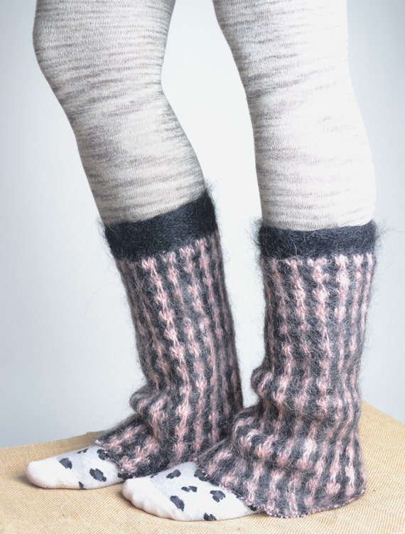 Mohair Wool Leg Warmers Hand Felted Leg Warmers by Suniq on Etsy