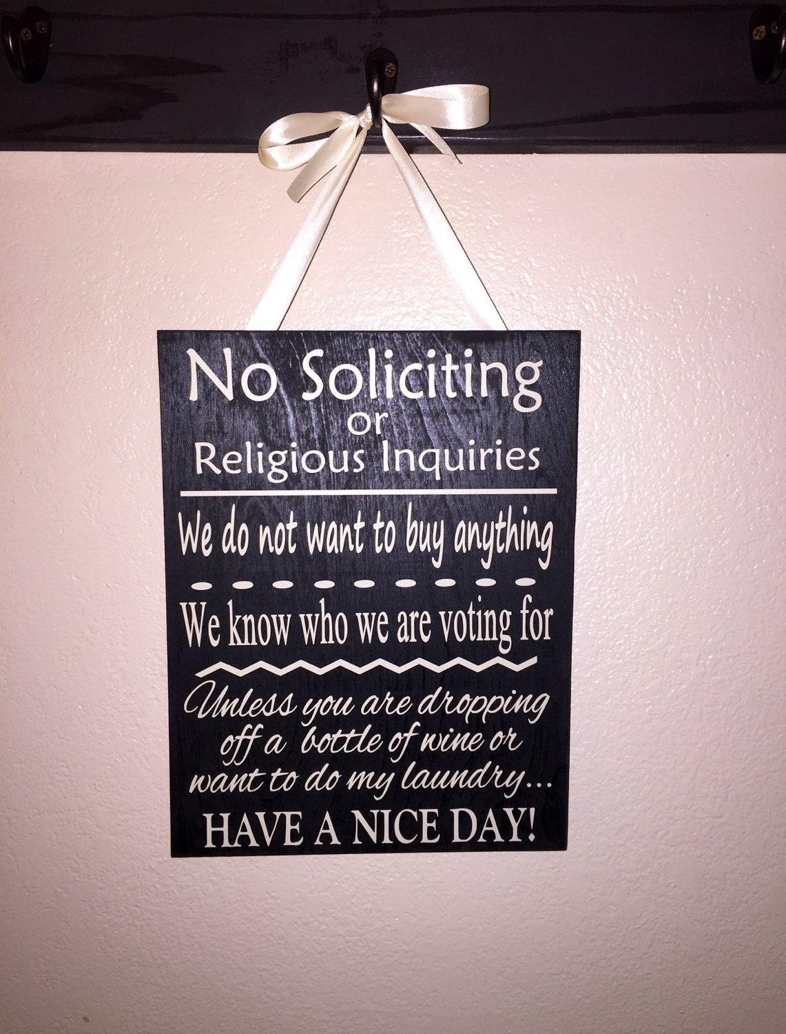 Cute No Soliciting Sign By Handcraftedbyjo On Etsy