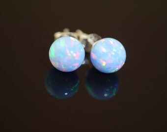 america silver blue opal earrings dream catcher