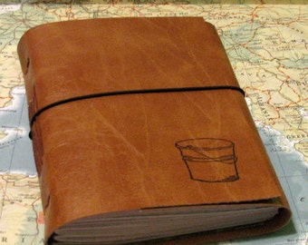 bucket list journal with maps as a travel journal in faux leather journal by tremundo