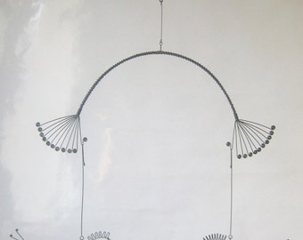 Two Wire Birds Mobile Metal Animal Sculpture