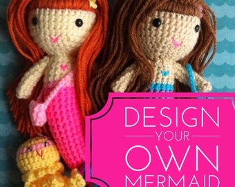 Customize a Handmade Crochet Mermaid Doll, Wonderful handmade doll