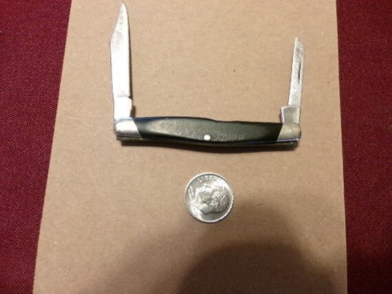 Vintage 1970s Buck 305 Lancer Folding Pocket Knife two blade
