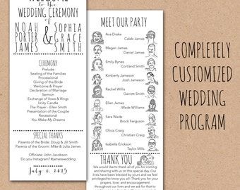 Funny wedding programs | Etsy