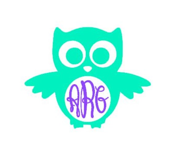 Download Owl Monogram instant download cut file SVG DXF EPS ps