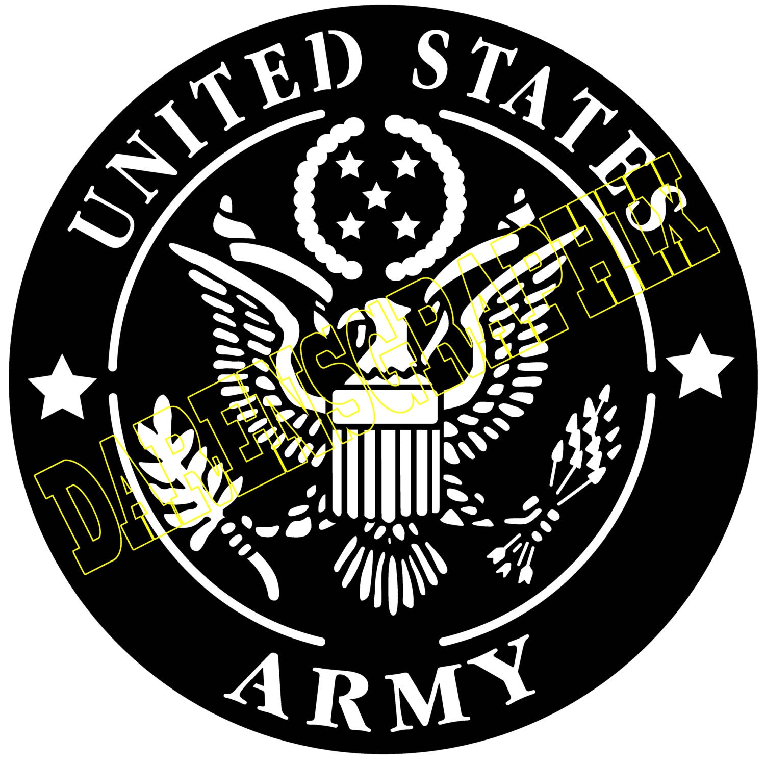 DXF file of the U.S Army emblem for use with a CNC machine.