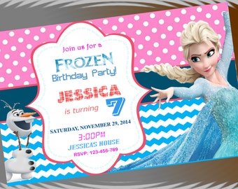 25% SALE Frozen Invitation - Frozen Birthday Party Invitation - Frozen ...