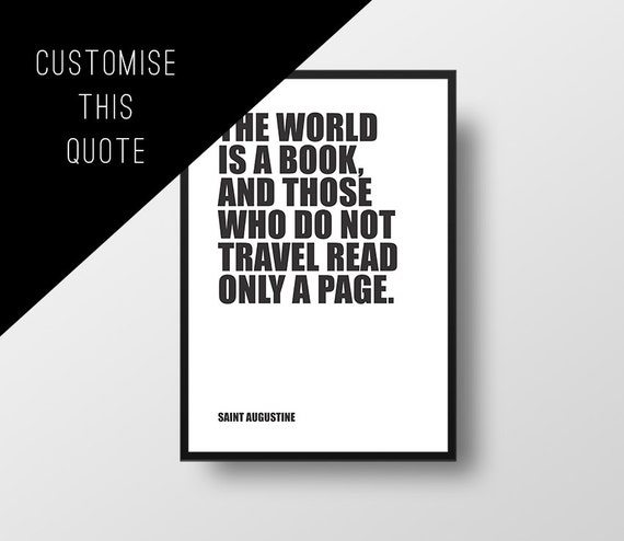 Custom Quote Poster Bold Text Block Text Quote of your
