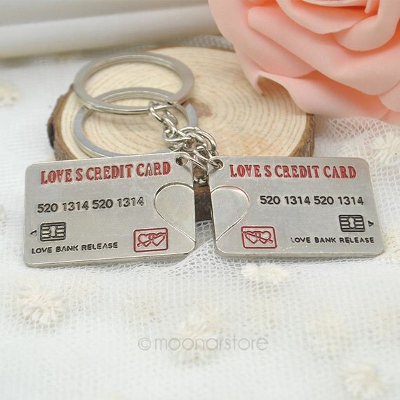 Credit Card Keychain Love Fob Key Chain by SophisticatedMishMas