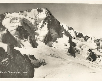 Vintage 1930's Unused Postcard - Aiguille du Chardonnet - Switzerland - Edition Art. Perrochet-Matile