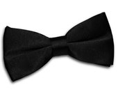 Satin Black Bow Tie