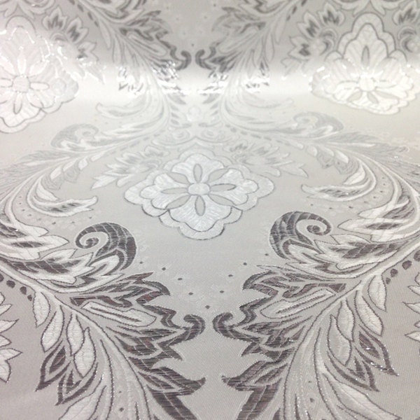 Metallic Silver and Gold Floral Luxury Brocade