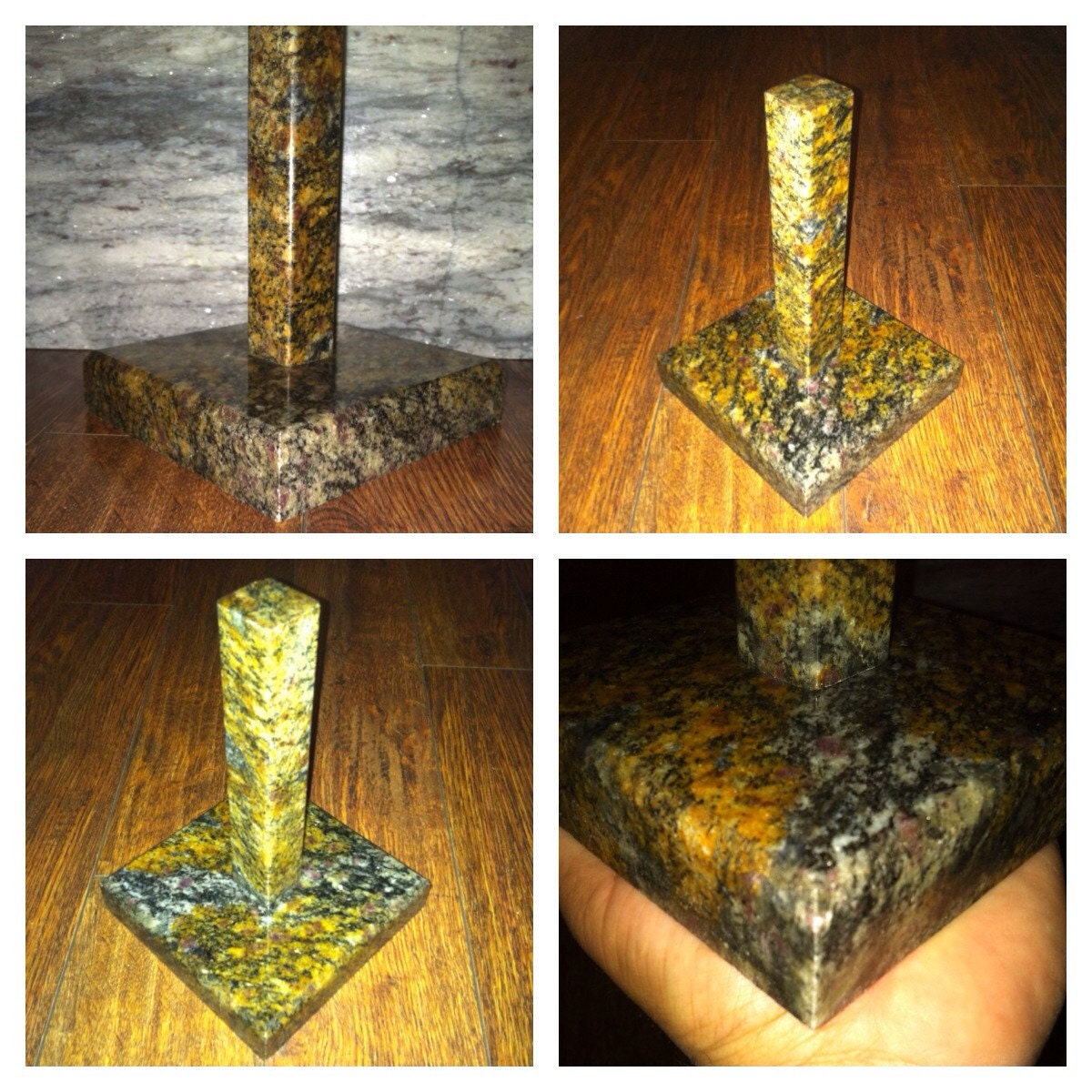 Granite paper towel holder by Honestsellerdude28 on Etsy
