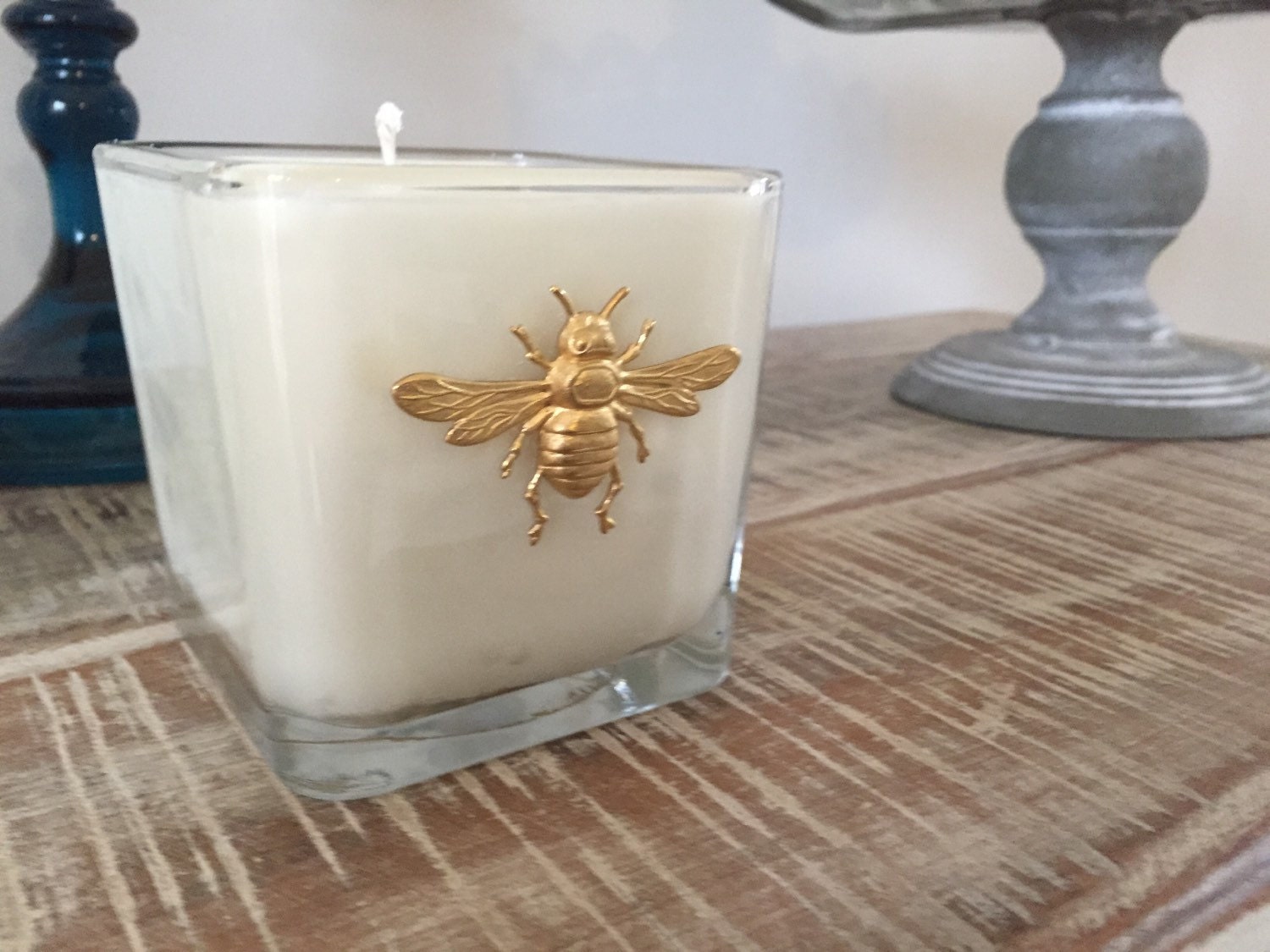Six Bumble bee Embellished Candle s 100 soy wax With