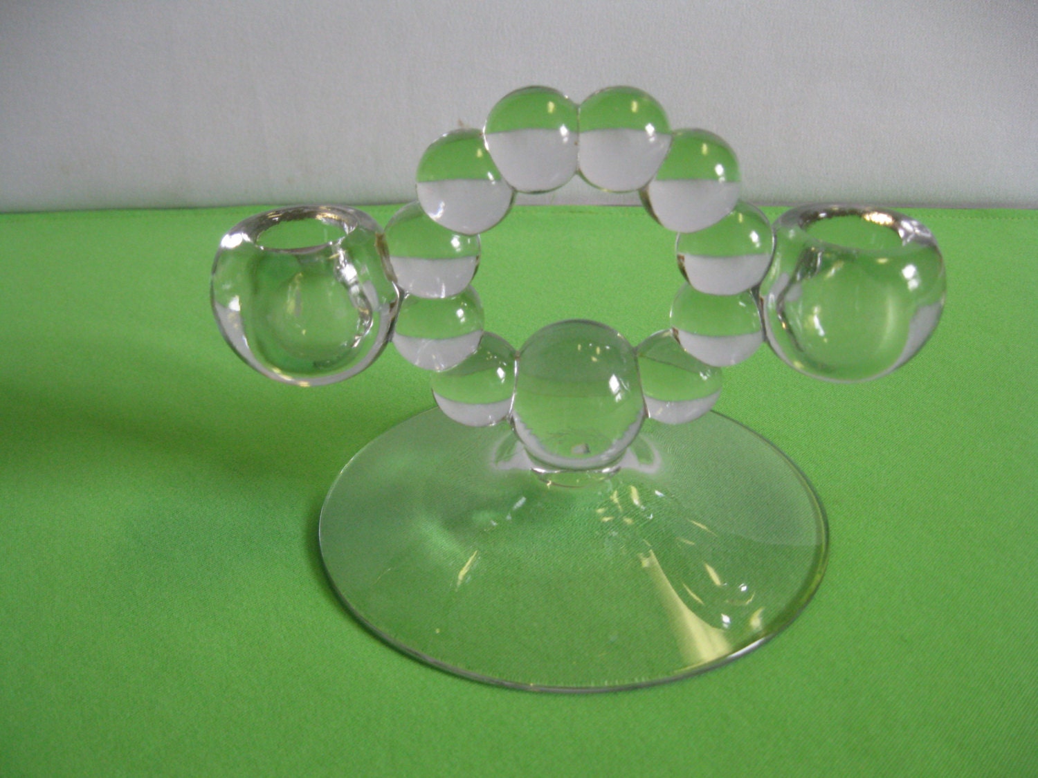 Imperial Glass Candlewick One Double Light Candle Holder USA