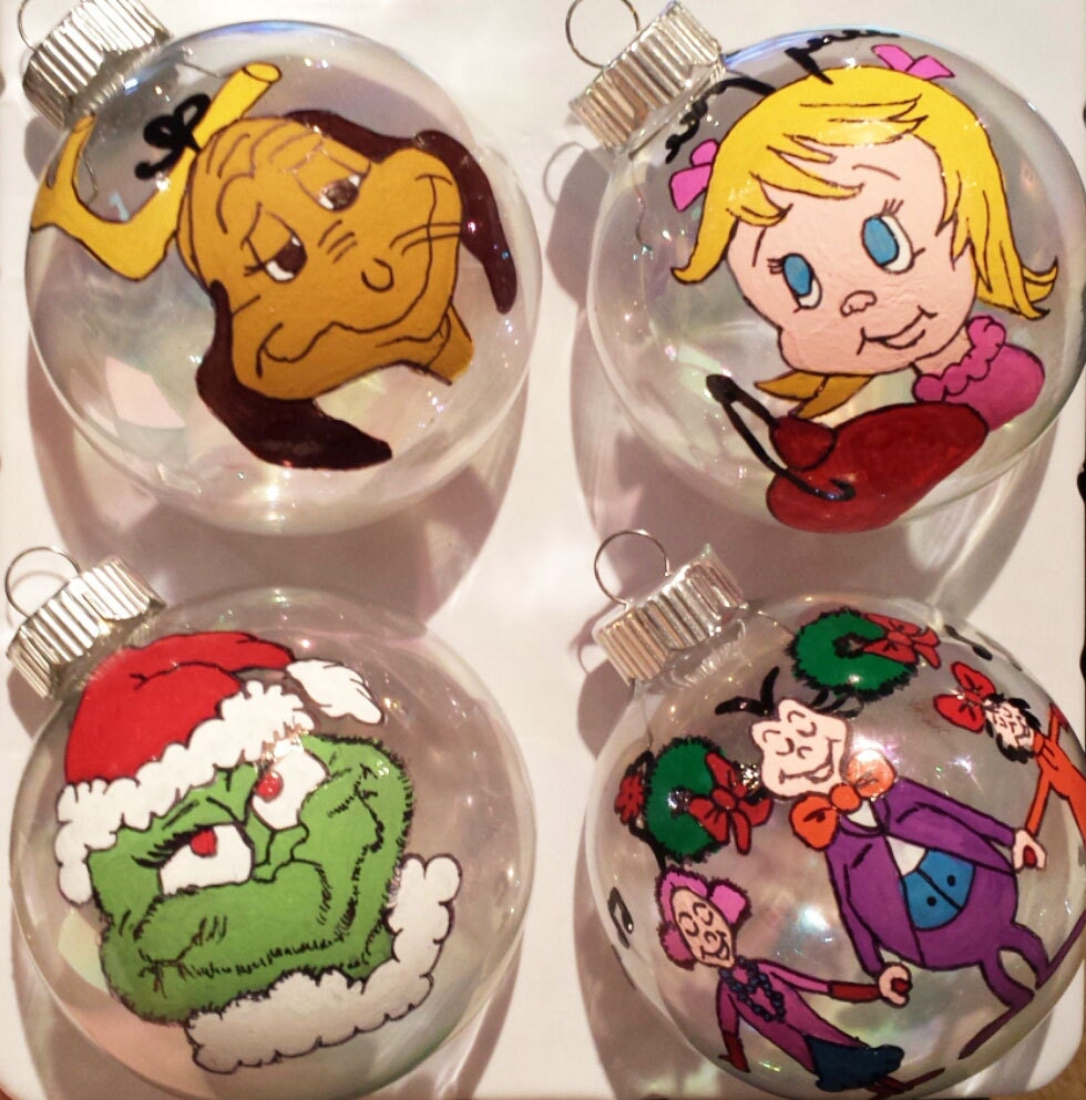 The Grinch Christmas Ornament Set by on Etsy