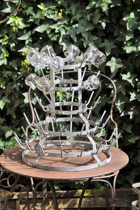 bottle french drying wine vintage rack dryer decor wine  rack  vintage drying bottle French    Garden  bottle