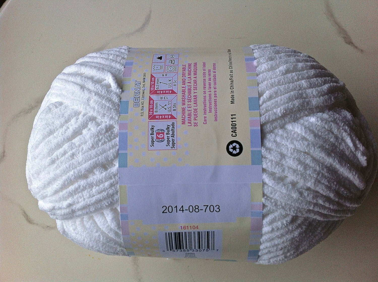 baby yarn oz blanket white 10.5 bernat oz Baby WHITE Bernat 04005 Yarn 10.5 Skein WHITE ~ Blanket