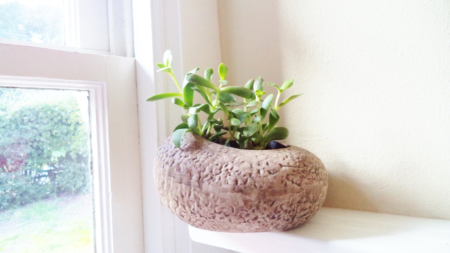 Rock planter faux rock flower pot modern ceramic planter