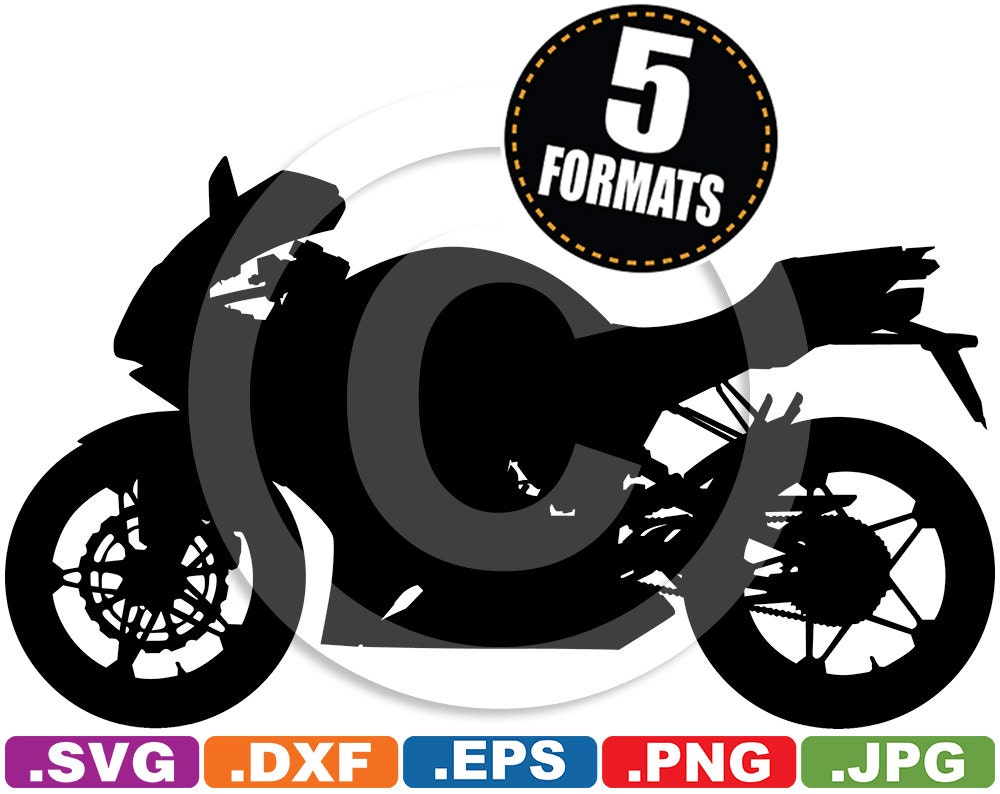 Download Sport Bike Clip Art Image svg & dxf cutting files for Cricut