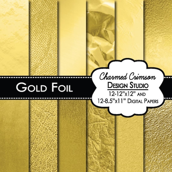 Metallic Gold Paper Gold Digital Paper Gold by CharmedCrimson