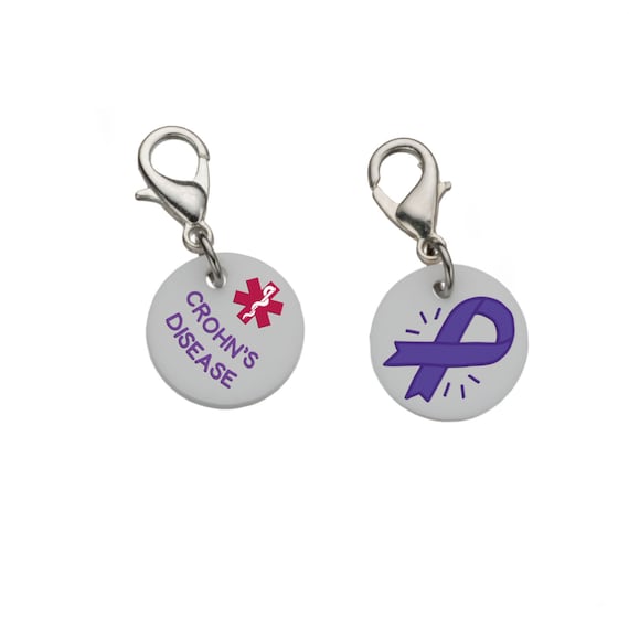 Crohn's Medical Alert Bracelet Charm - Medium - 12