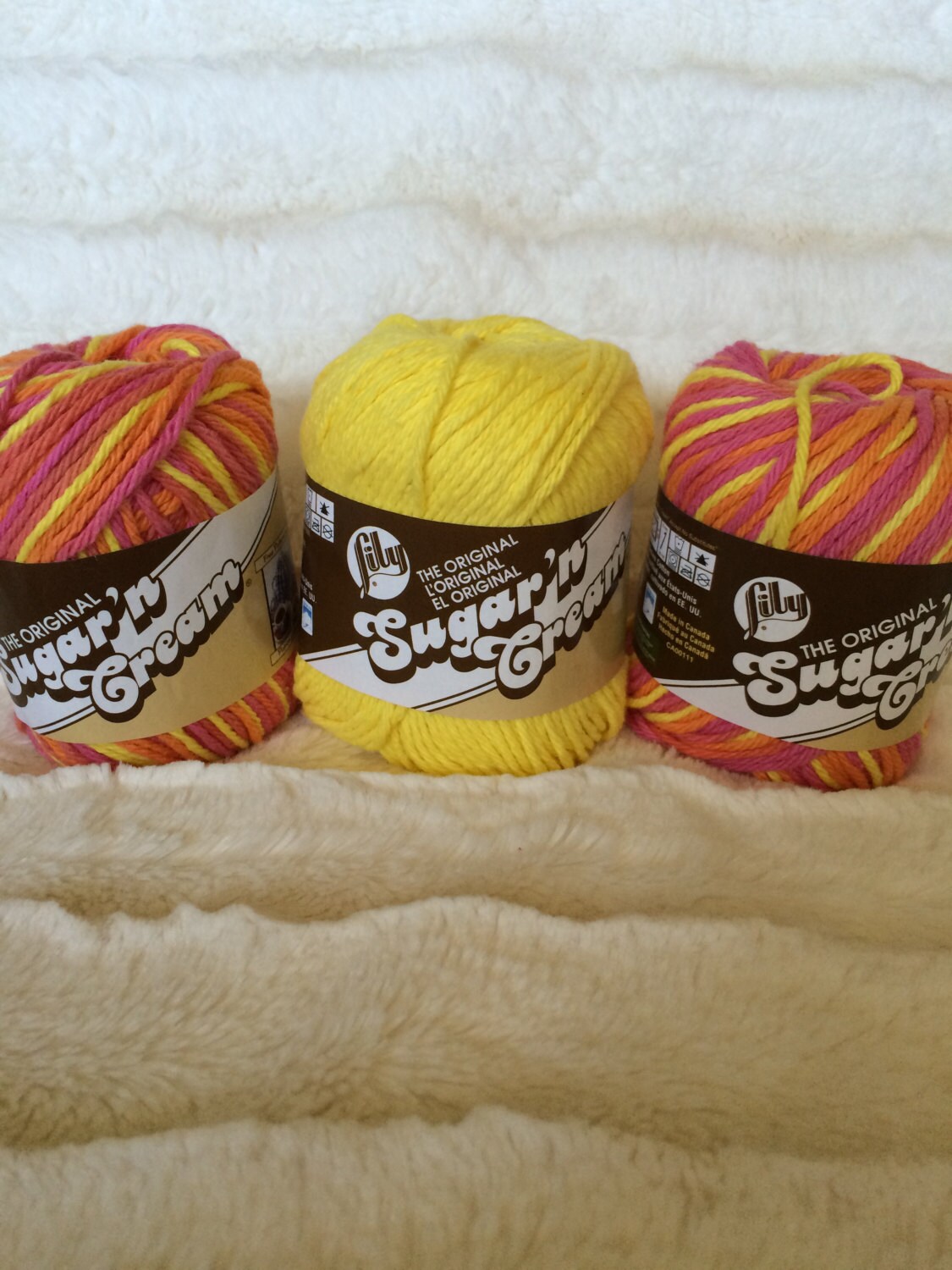 Original sugar n cream yarn by Stitchesfordishes on Etsy