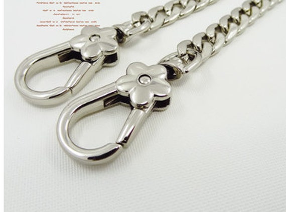 silver chain strap for bag