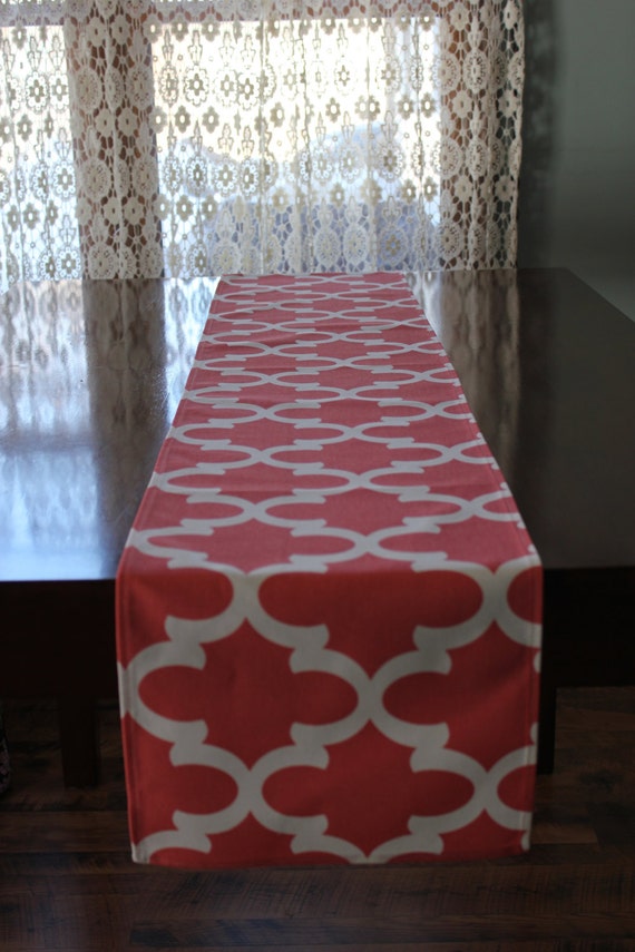 Fynn Coral Table Runner by LinenstoTreasures on Etsy